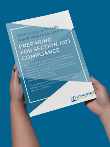 Compliance Summary For Senior Management: Section 1071 Compliance
